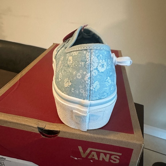Vans Light Blue Floral Canvas Shoes - Picture 3 of 5